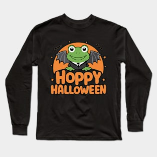 Hoppy Halloween | Batwing Frog Spooky Season Long Sleeve T-Shirt